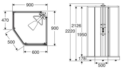 Душевая кабина 90x90 IDO Showerama 8-5